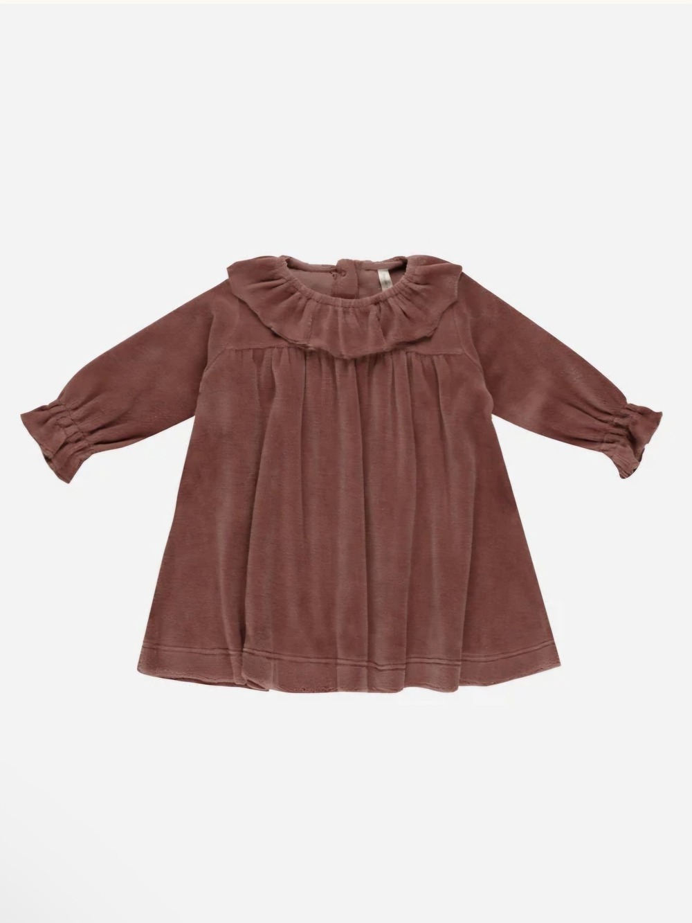 Quincy Mae Velour Baby Dress Cranberry Brown 2–3Y NWT Ruffle Collar